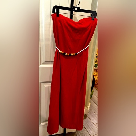 Free People Red Strapless Sundress - Picture 2 of 7